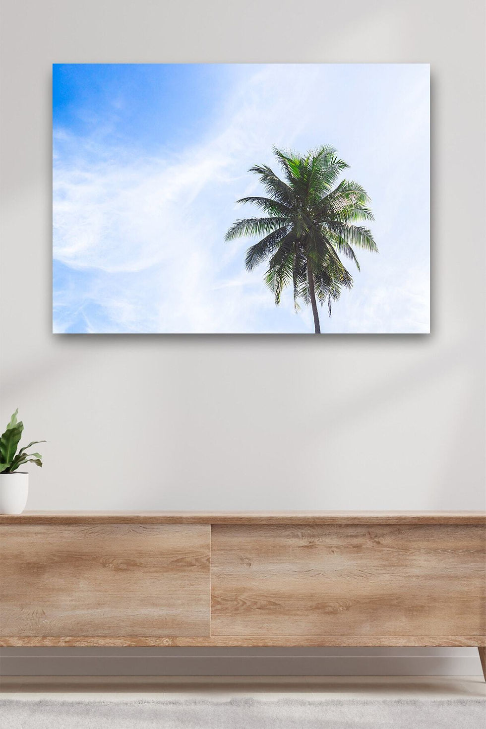 Palmiye Kanvas Dekoratif Duvar Tablosu Baskılı