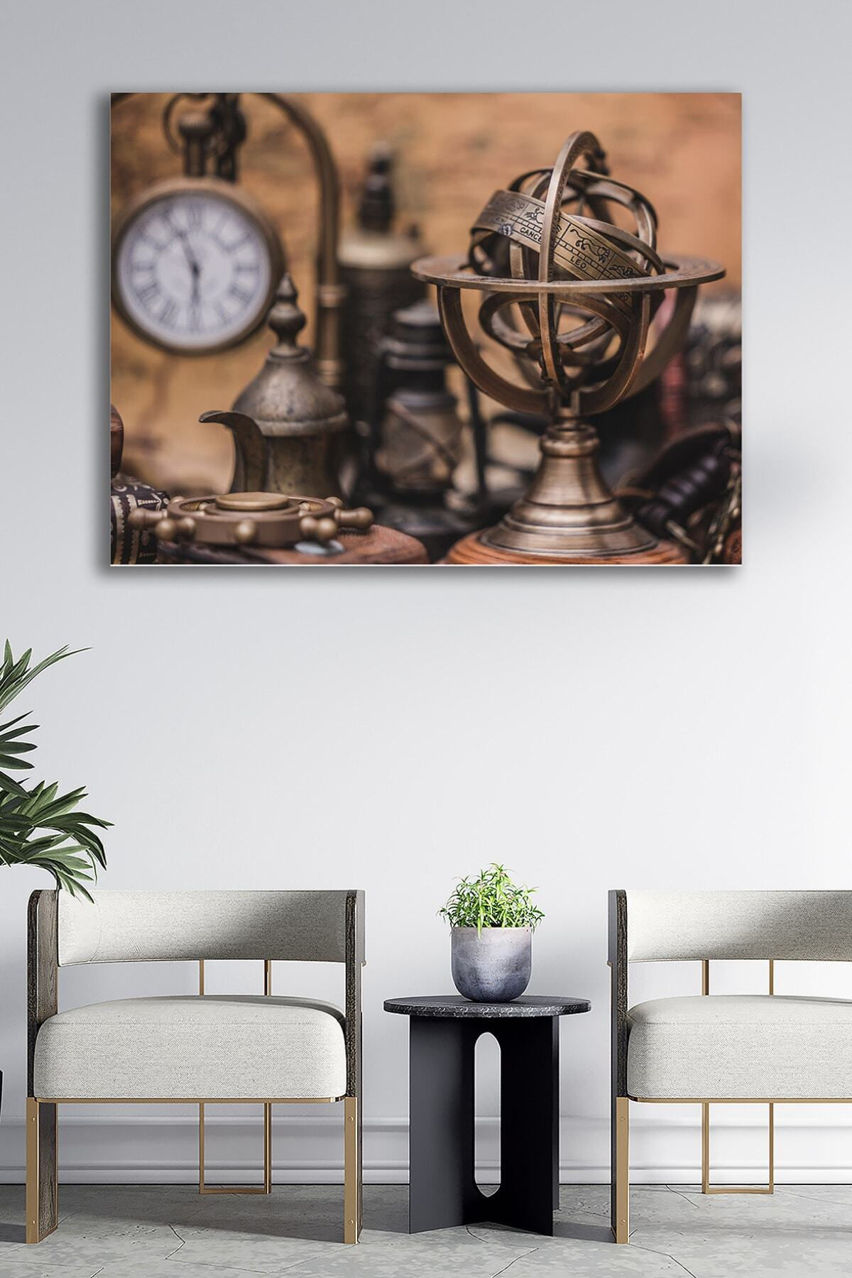 Kanvas Tablo Resim Vintage Retro Obje Dekoratif Duvar Tablosu Baskılı