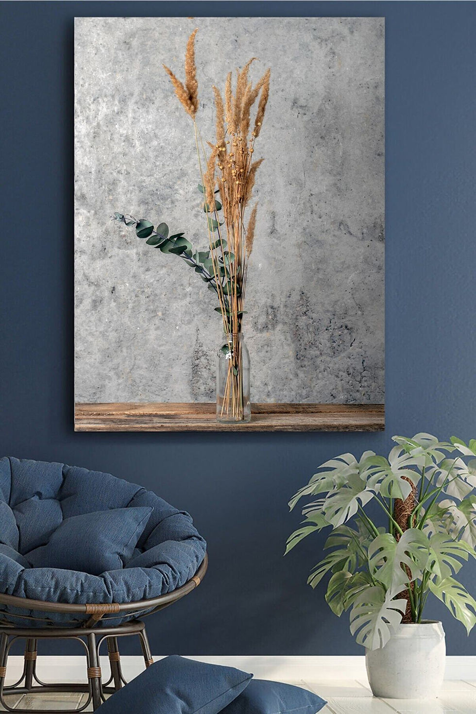 Kanvas Tablo Resim Çiçek Temalı Dekoratif Duvar Tablosu Baskılı