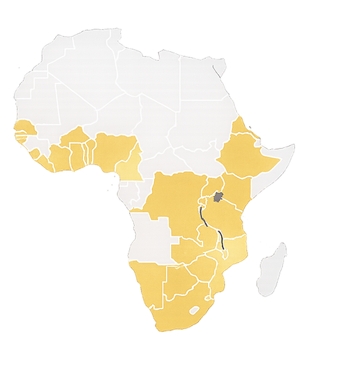 Map highlighting Gold Leaf Capital Group’s gold trade operations across Central and East Africa