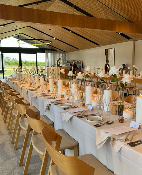 Wedding reception table styling
