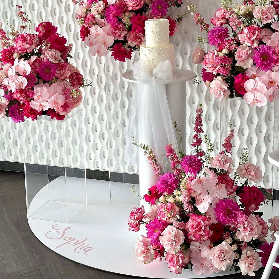 White semi circle floor mat for wedding backdrops, ceremonies and luxury event styling in Melbourne.