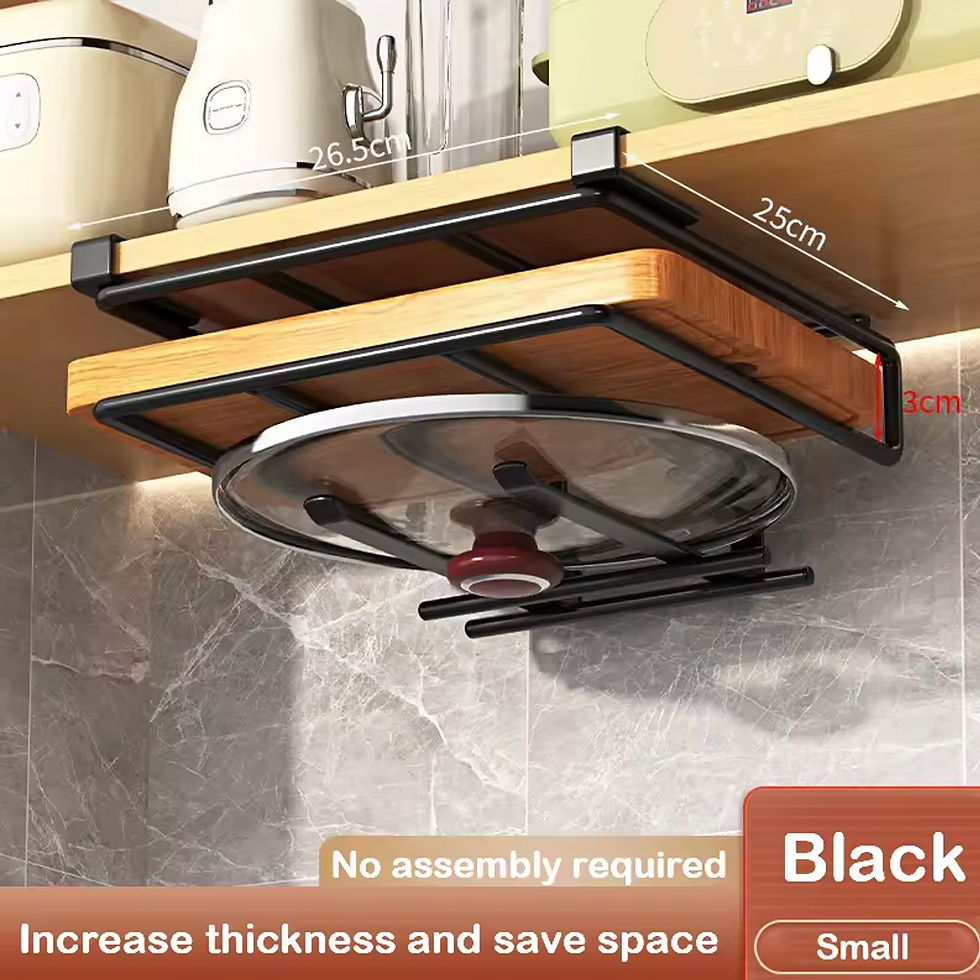 Thumbnail: Kitchen Under Cabinet Hanging Organizer Rack with Hooks Multi-Purpose Holder for
