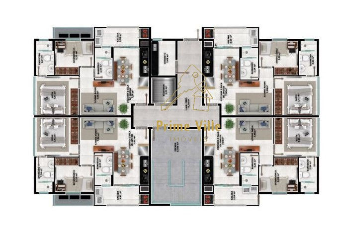 Miniatura: Apartamento com dois quartos sendo um suíte e churrasqueira no Itaum