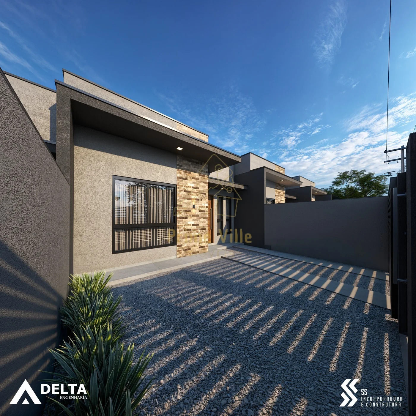 🏡 Casa Geminada Na Planta com 1 Quarto + 1 Suíte no Quinta dos Açorianos 🏡