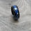 Thumbnail: Two Galaxy Blue Sandstone Cremation Rings – Stainless Steel Memorial Jewelry