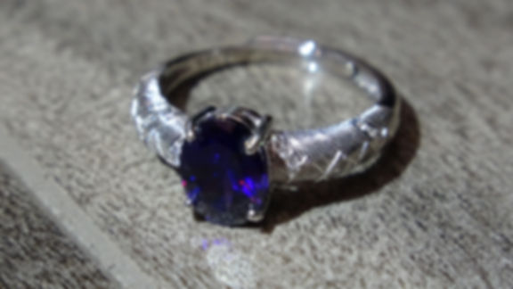copy of #37 Purple Oval Cut Zicronia Sterling Silver Ring