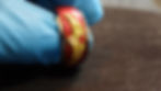 Thumbnail: Canadian Airborne Tribute Ring – 18K Gold, Red Opal Maple Leaf, 11mm Stainless C