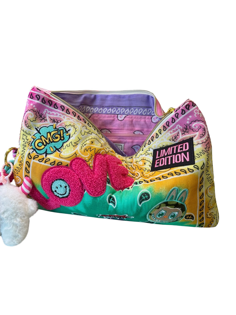 Miniature : Pochette en bandana 100% coton. Intérieur.