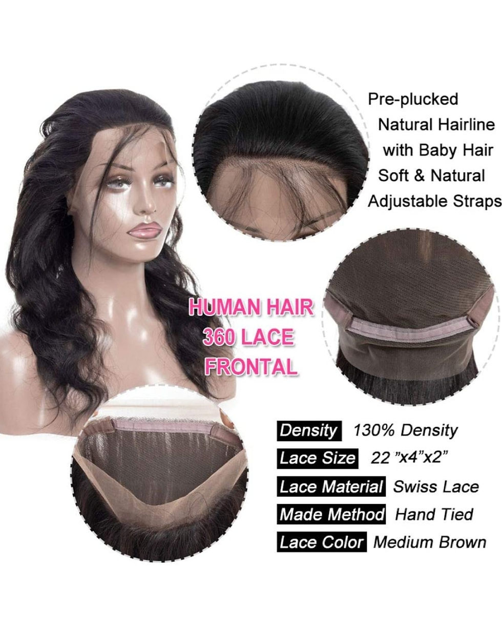 Thumbnail: Body Wave 360 Full Lace Frontal Closure