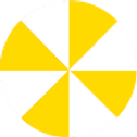 Yellow and White Pinwheel