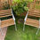 Thumbnail: Cast iron reclaimed garden  2 seater set & side table with Oak Slats