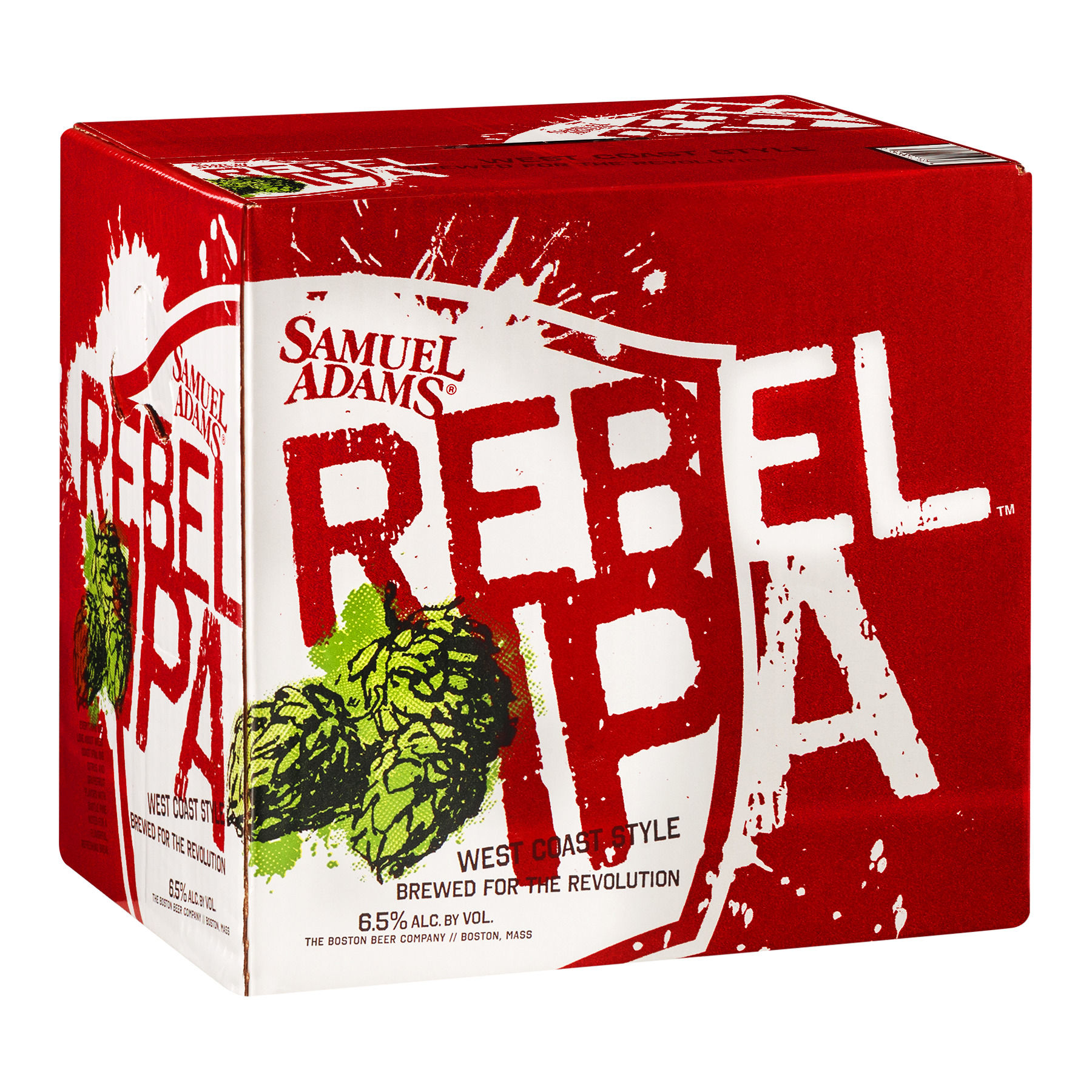 Samuel Adams Rebel IPA Beer.