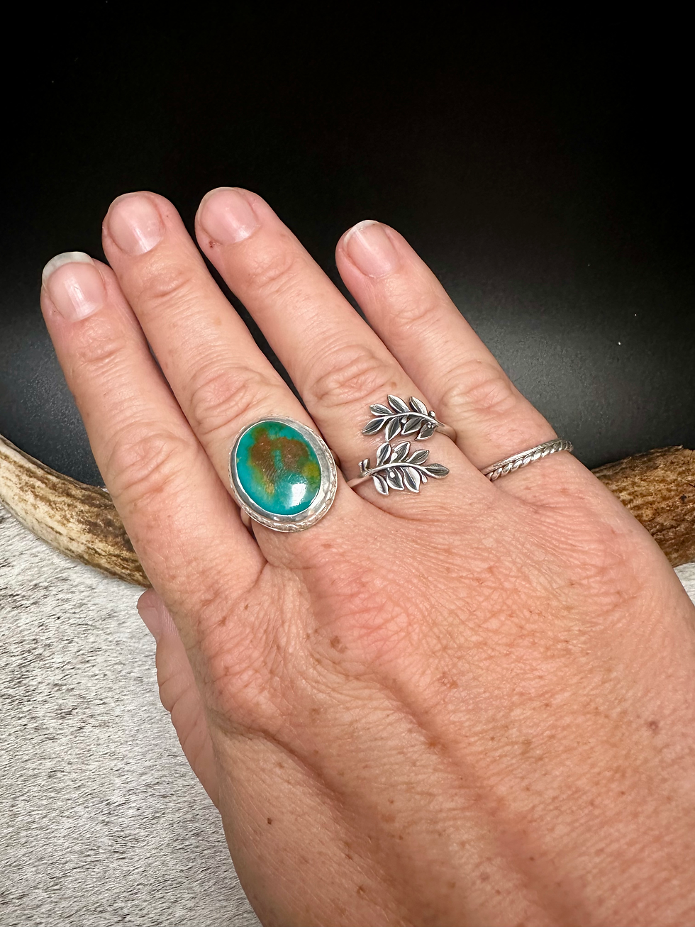 Thumbnail: Cactus Flower -Persian Turquoise Ring