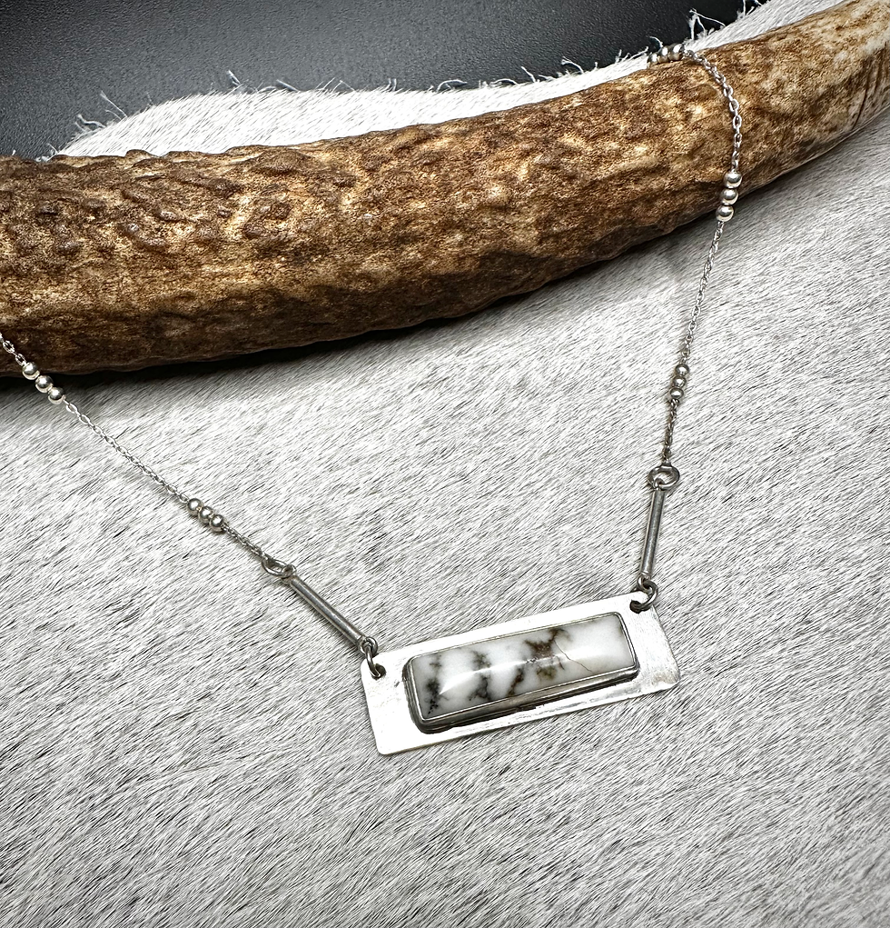 Thumbnail: White Buffalo Festoon Necklace