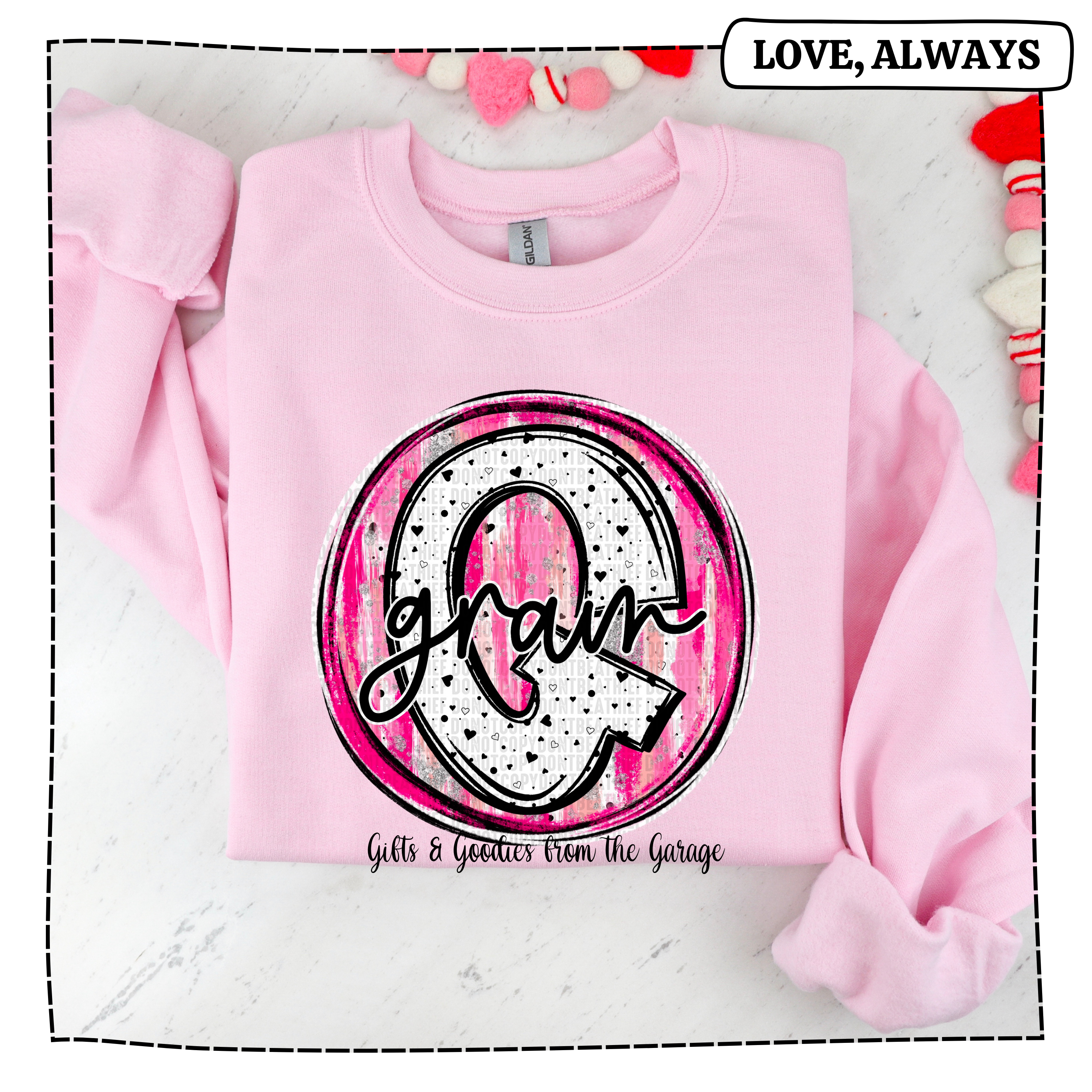 Heart-Stamped Brushstrokes - Gram