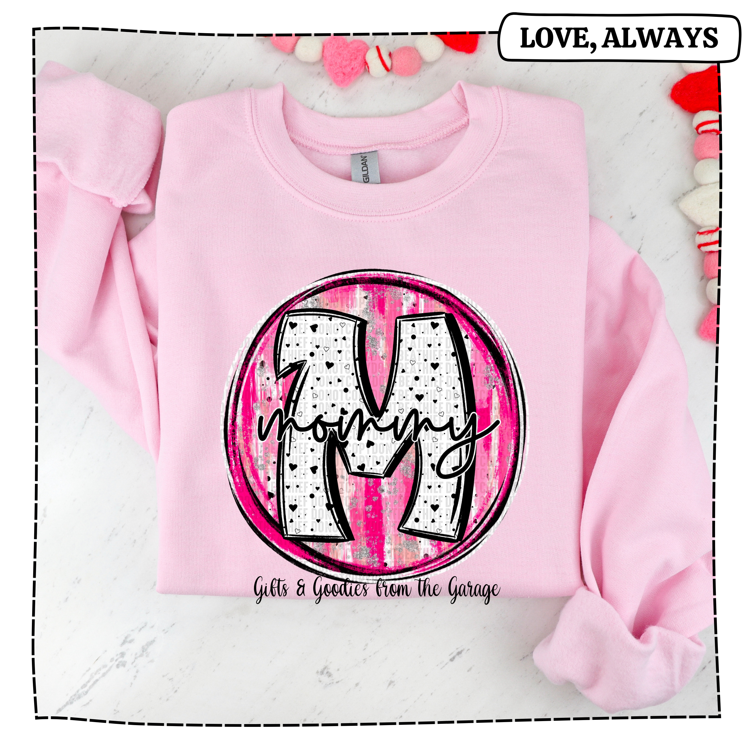 Heart-Stamped Brushstrokes - Mommy