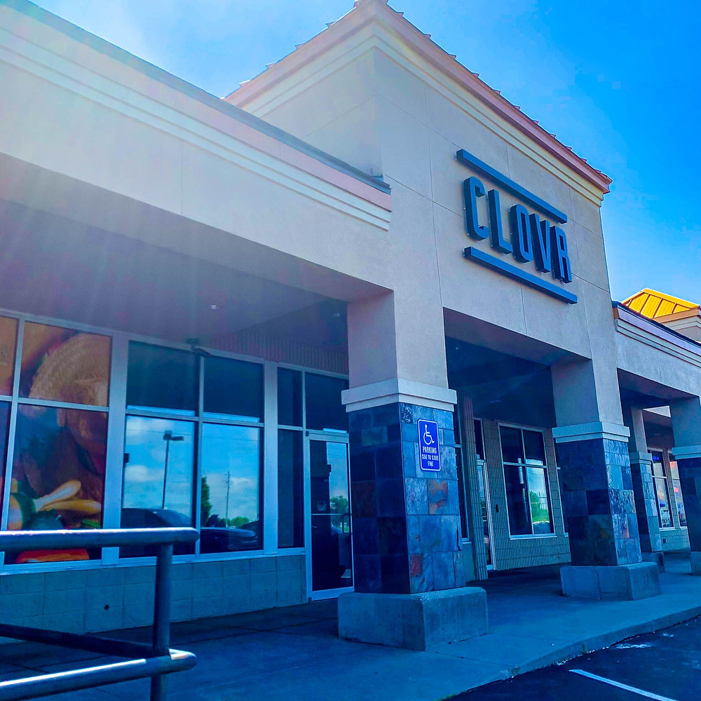 exterior of the clovr cannabis dispensary in belton missouri