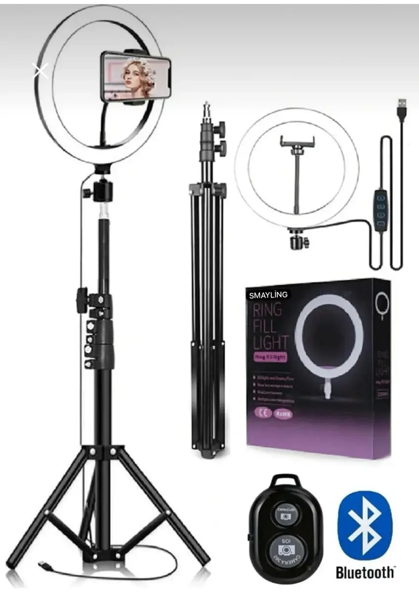 Küçük resim: Ring Fill Light LED Işıklı Bluetooth Kumandalı Tripod