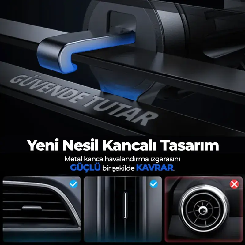 Küçük resim: Woyax by Deji Güçlü Mıknatıslı Kancalı Araç İçi Telefon Tutucu