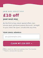 Email marketing sign-up page