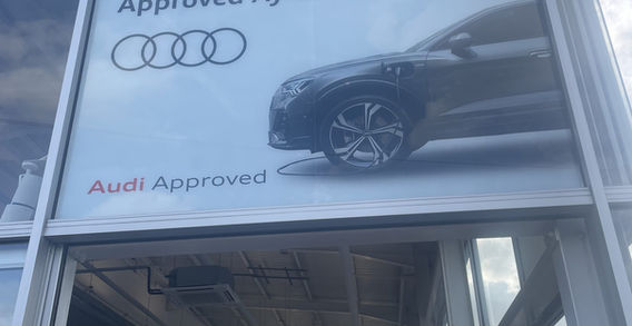 Welcome signage at dealerships
