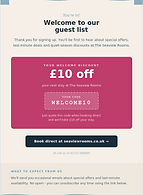 Welcome marketing email