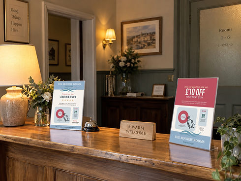 NFC powered posters in a B&B