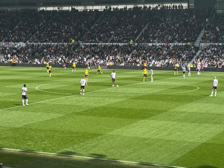 David Ozoh prepares to kick off against Oxford at Pride Park.