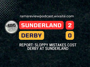 Sloppy mistakes cost Derby at Sunderland