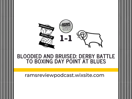 Bloodied and bruised: Derby battle to Boxing Day point at Blues