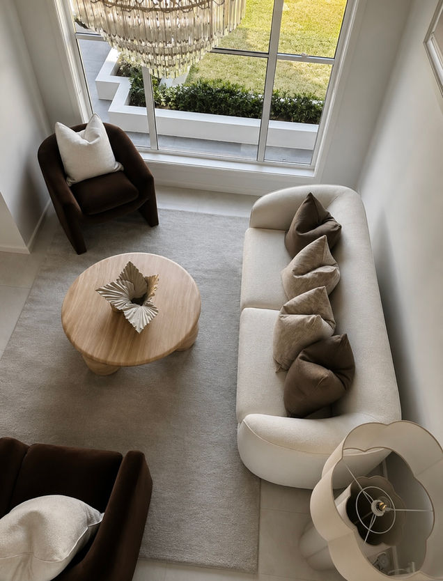 Modern family home in Cobbitty styled by Let’s Style Interiors, featuring contemporary interiors, warm neutral furnishings and elegant property styling.