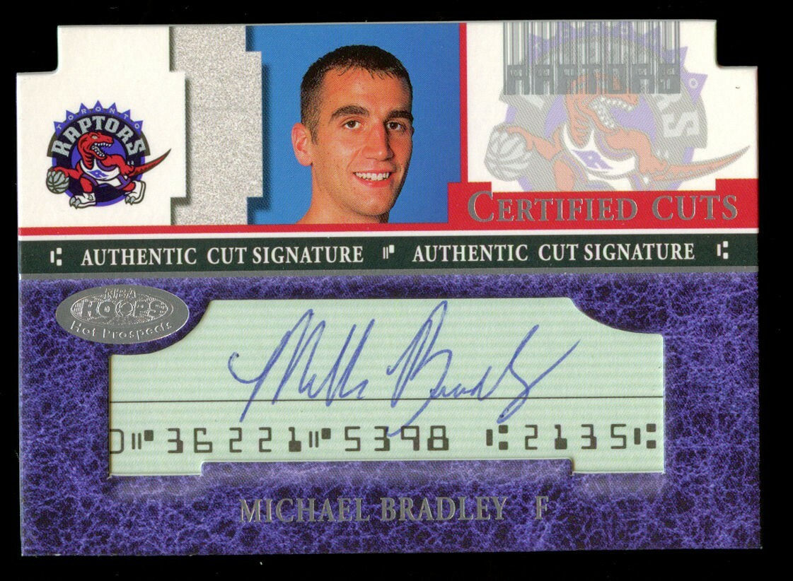 Michael Bradley #CCMB signed autograph 2001 Fleer Certified Cuts Basketball Card