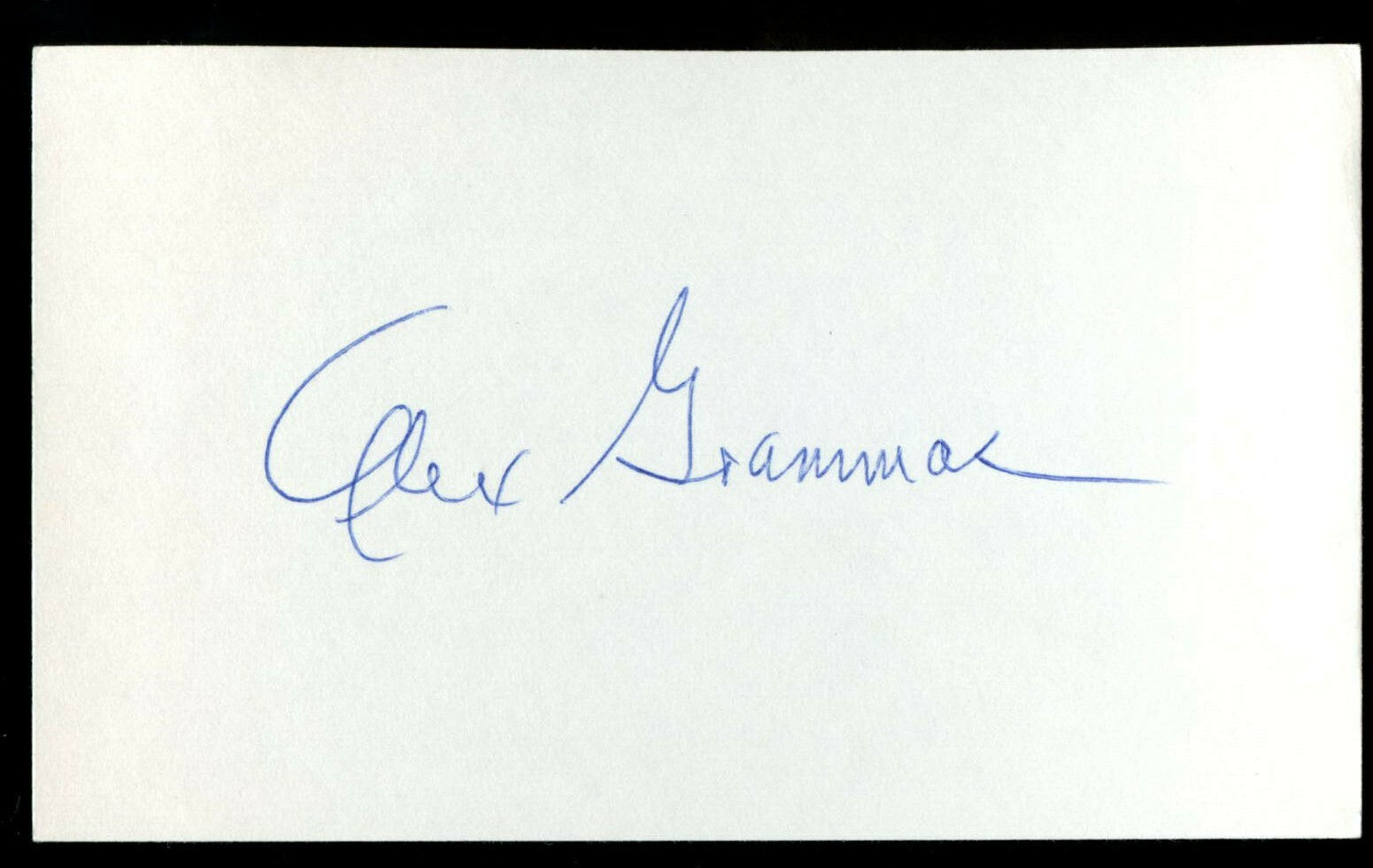 Alex Grammas d.2019 signed autograph auto 3x5 index card Baseball Player 9424