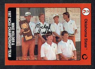Michael Bradley signed autograph 1991 Oklahoma State Collegiate Collection Card