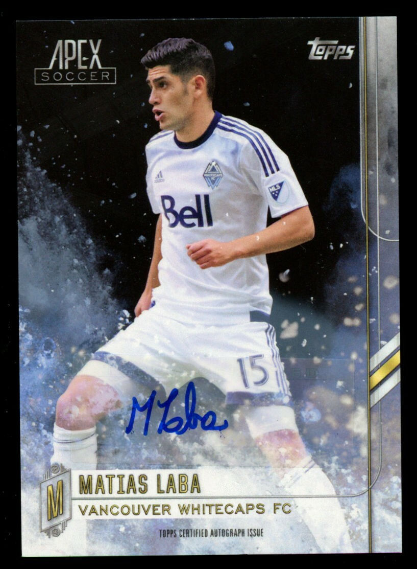 Matias Laba #93 signed autograph auto 2015 Topps MLS Apex Soccer Trading Card ~