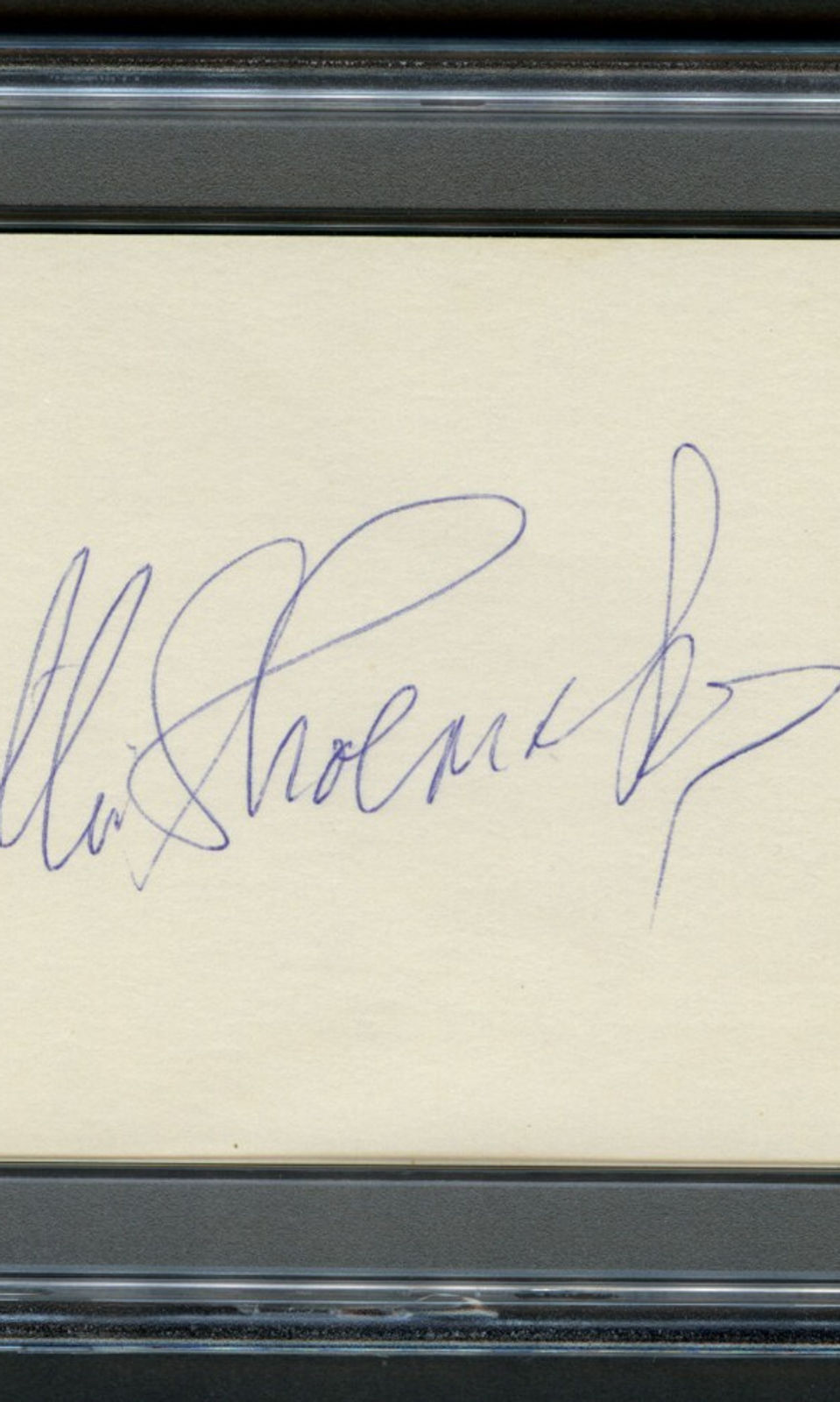 Bill Shoemaker signed autograph Vintage 3x5 Actress: Double Indemnity PSA Slab