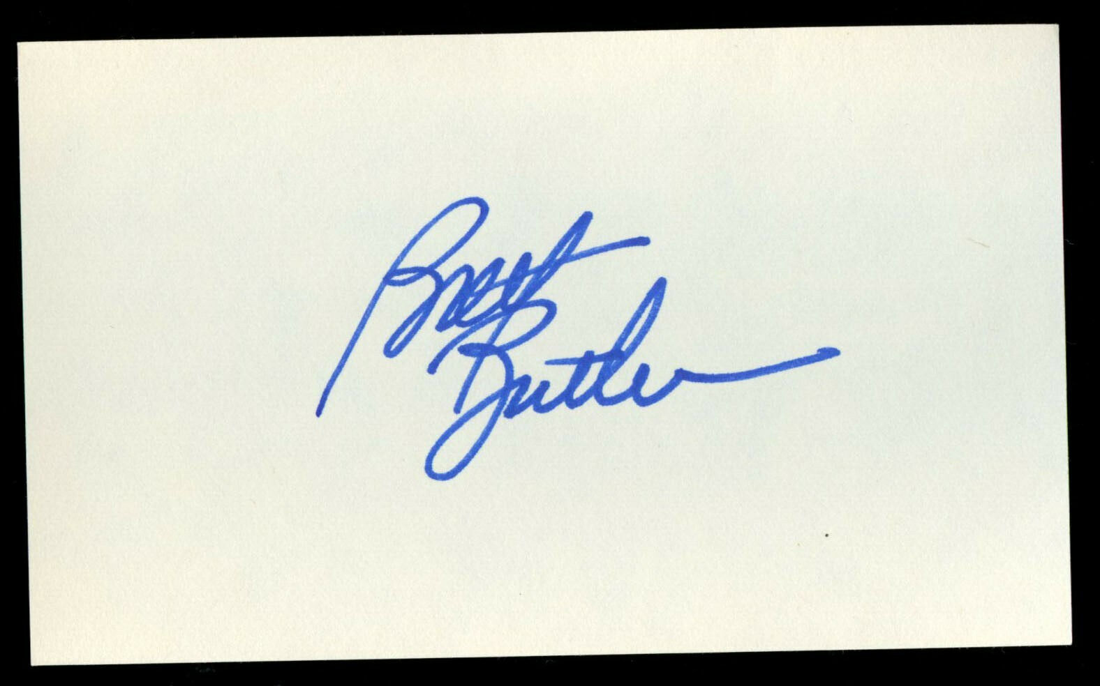Brett Butler signed autograph auto 3x5 index card Baseball Player 9047