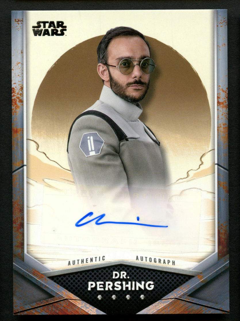 Omid Abtahi as Dr. Pershing A-OA signed auto 2021 Topps Mandalorian Season 2