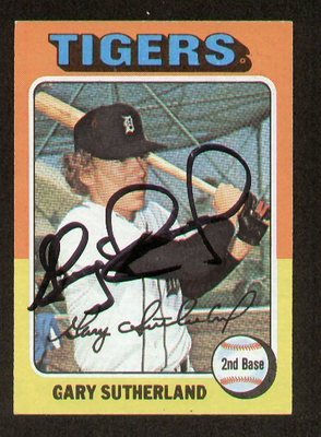 Gary Sutherland #522 signed autograph auto 1975 Topps Baseball Trading Card