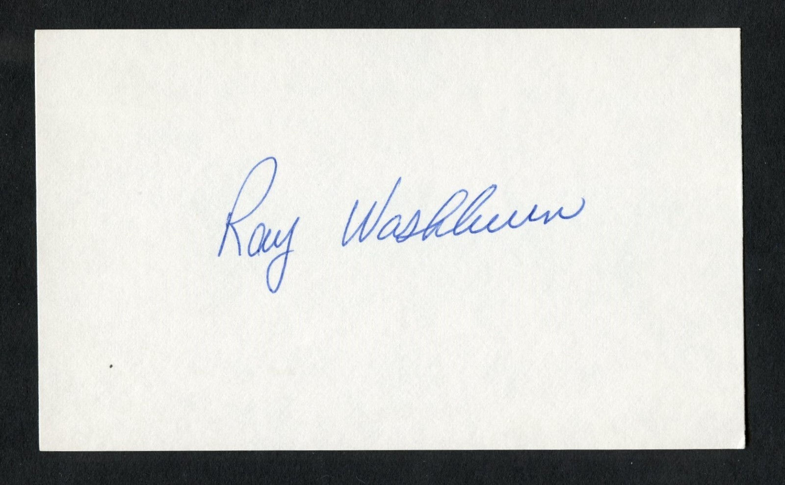 Ray Washburn signed autograph auto 3x5 index card Baseball Player 8240