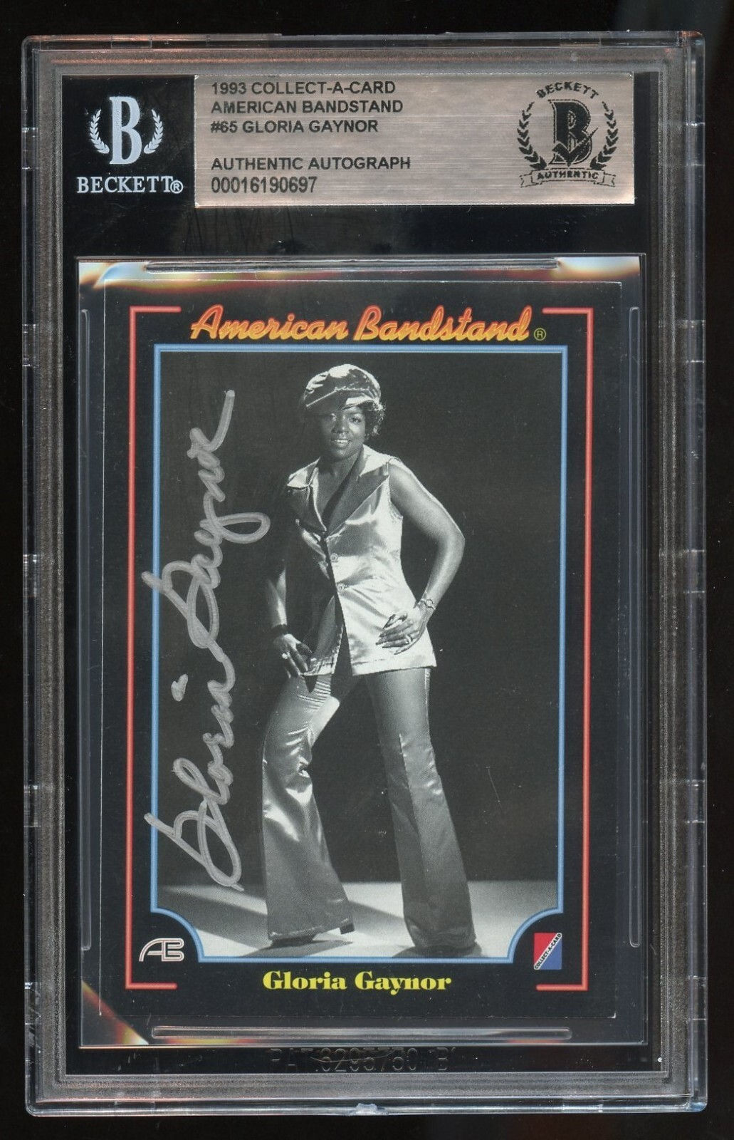 Gloria Gaynor #65 signed autograph auto 1993 American Bandstand Trading Card BAS