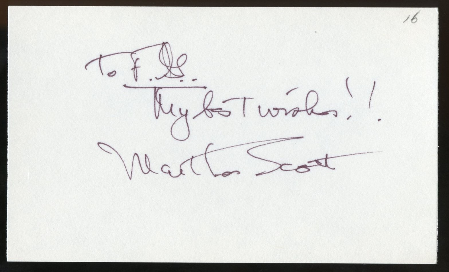Martha Scott d2003 signed autograph auto 3x5 Cut American Actress in Ben-Hur