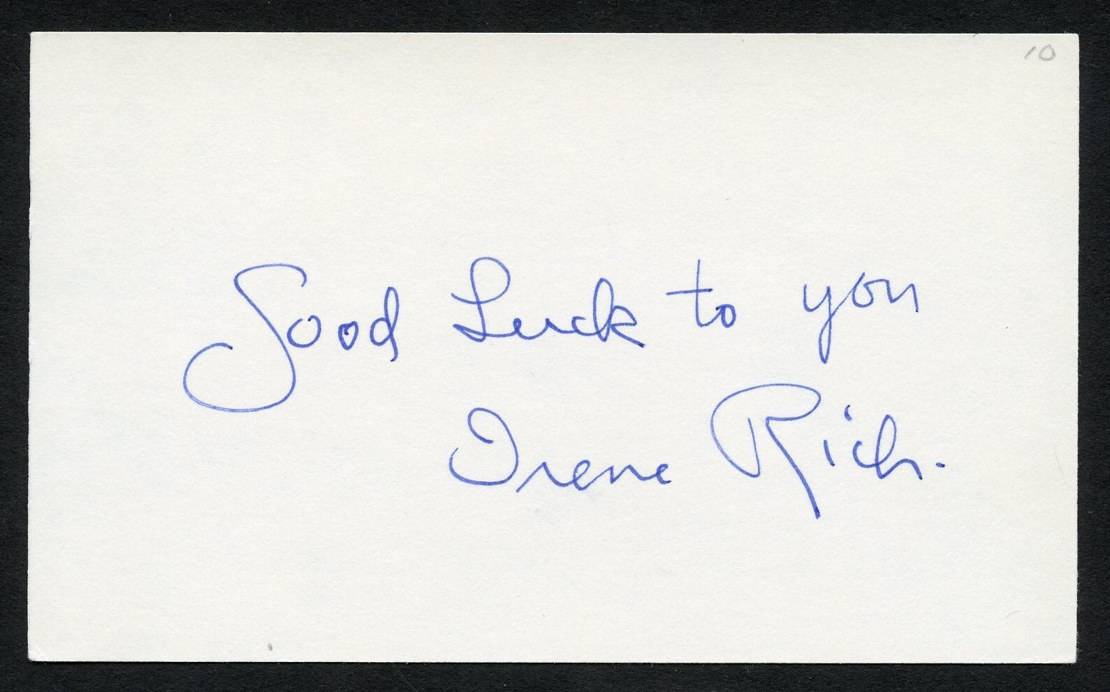 Irene Rich d1988 signed autograph 3x5 Cut American Actress Radio & Silent Film