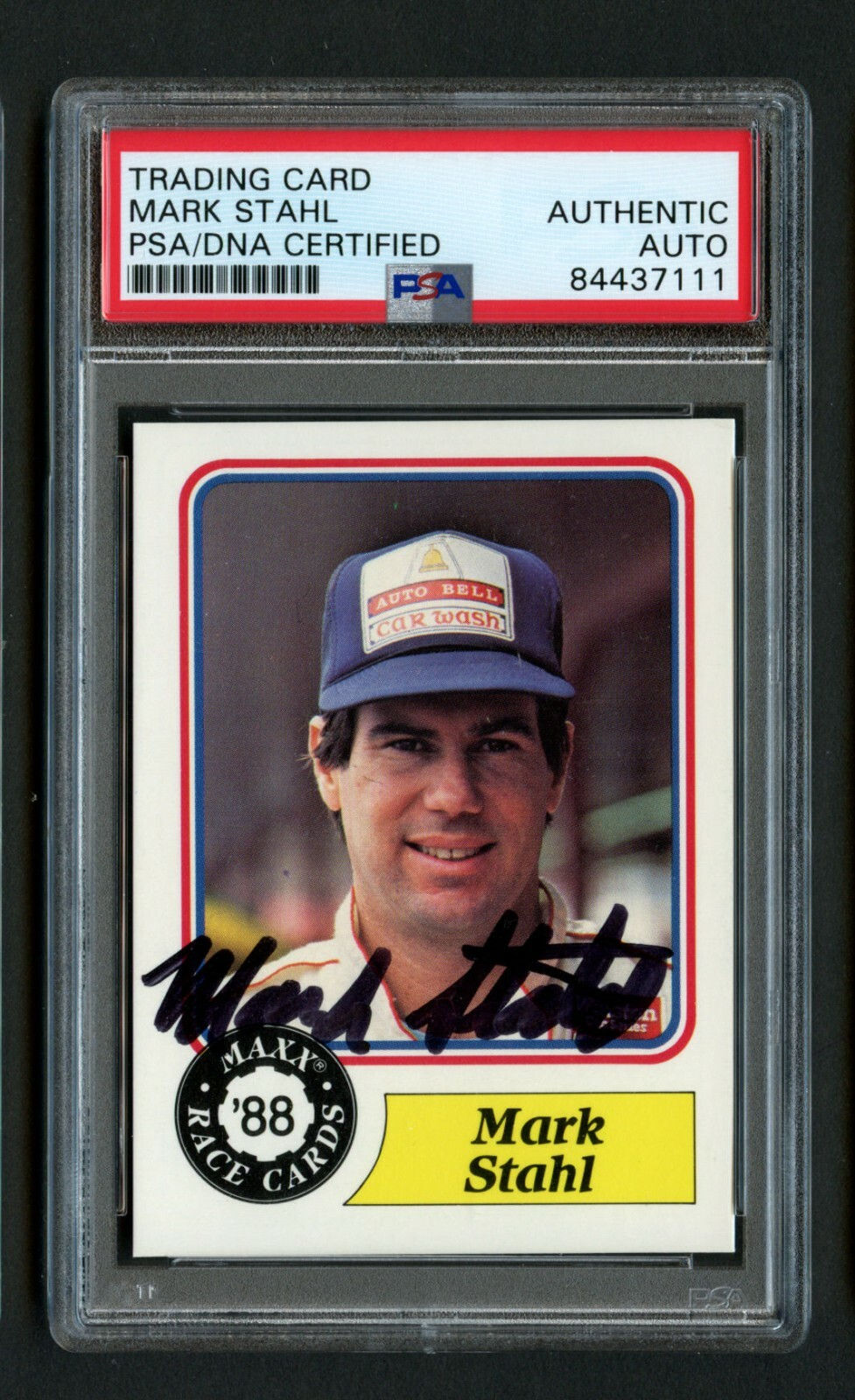 Mark Stahl #71 signed autograph auto 1988 MAXX Charlotte Racing Card PSA Slab