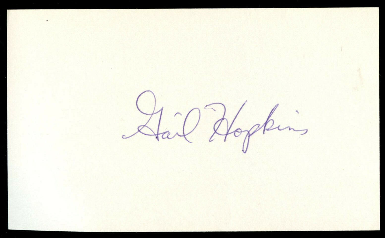 Gail Hopkins signed autograph auto 3x5 index card Baseball Player 9471