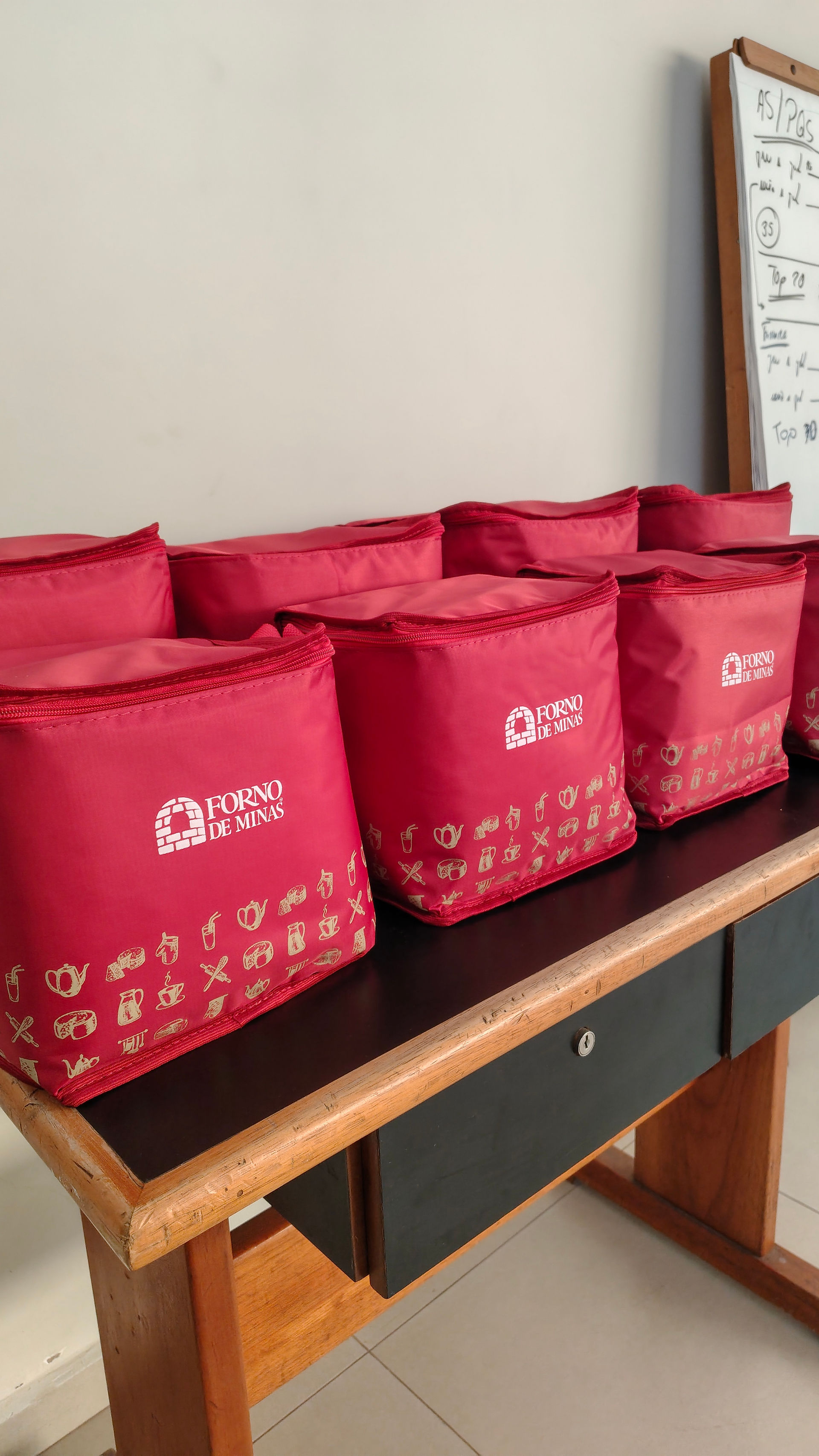 Time de distribuidores da Brassol durante treinamento da Forno de Minas