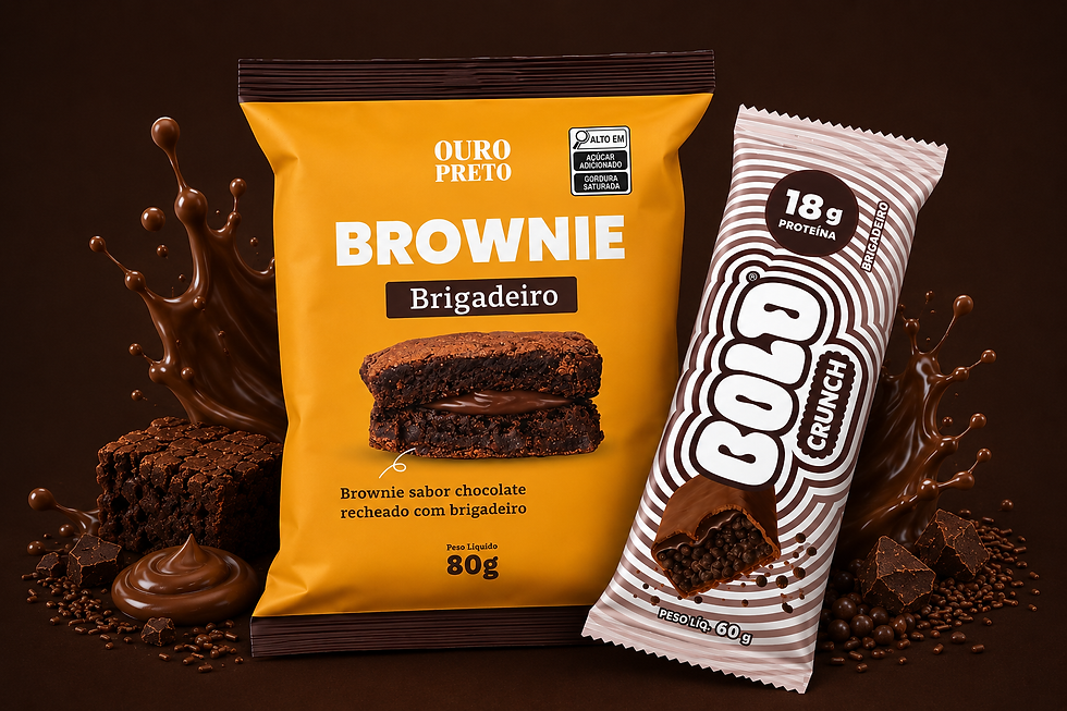 bownie de brigadeiro ouro preto e bold de brigadeiro