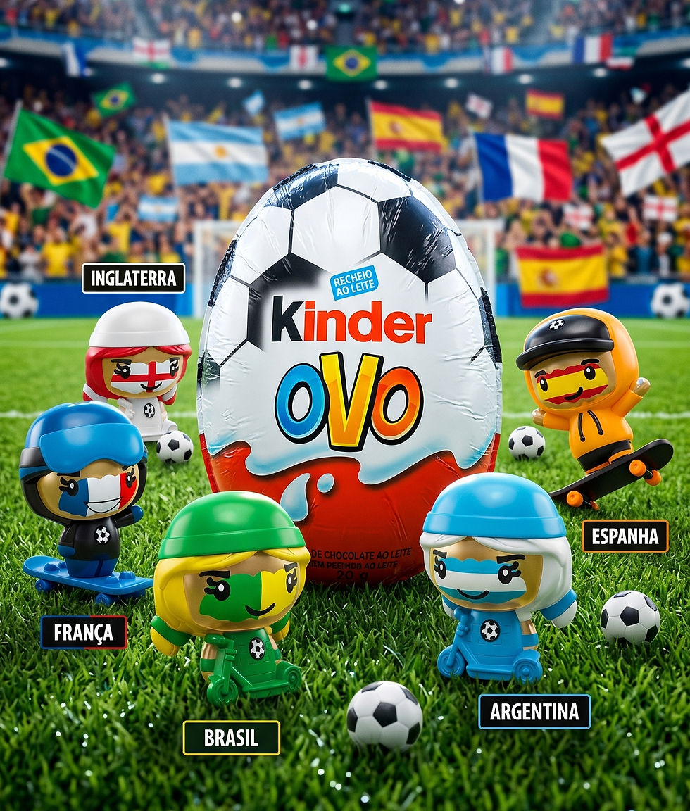 Novo lançamento: Kinder Ovo lança edição especial da Copa do Mundo 2026 com miniaturas colecionáveis exclusivas