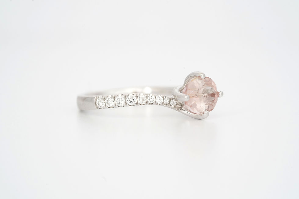 Thumbnail: 14k 1.5ct Pastel Pink Tourmaline Ring